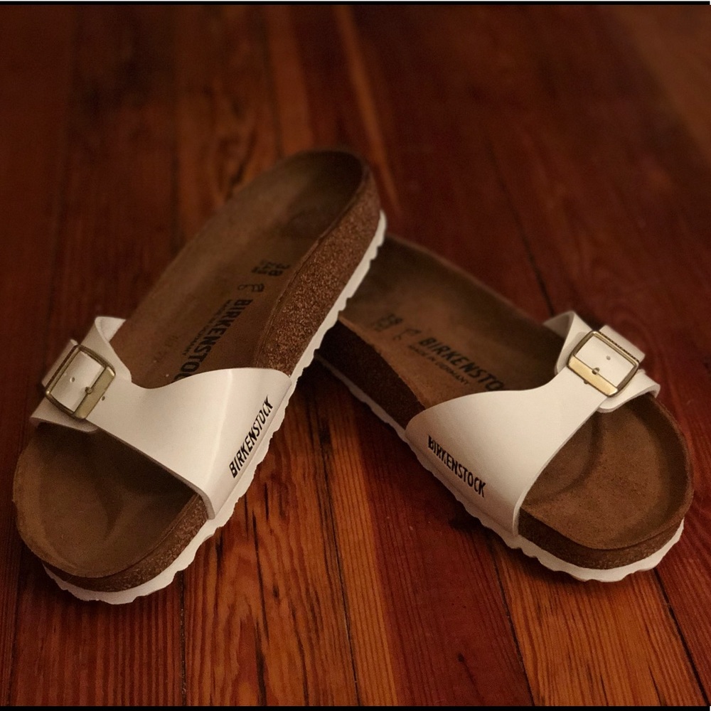 Birkenstock Women’s Madrid Birko-Flor PatentWhite
